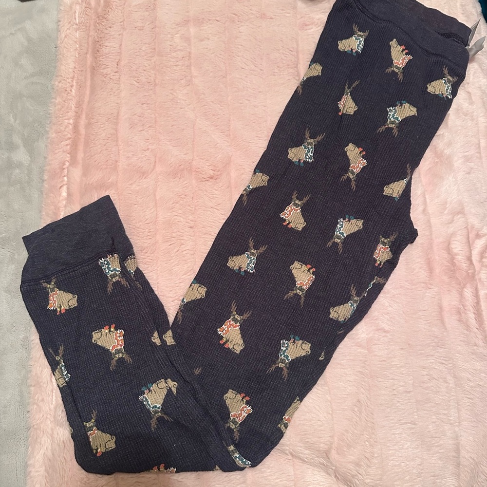 Old Navy Women's Patterned Pajama Pants - Navy and Beige